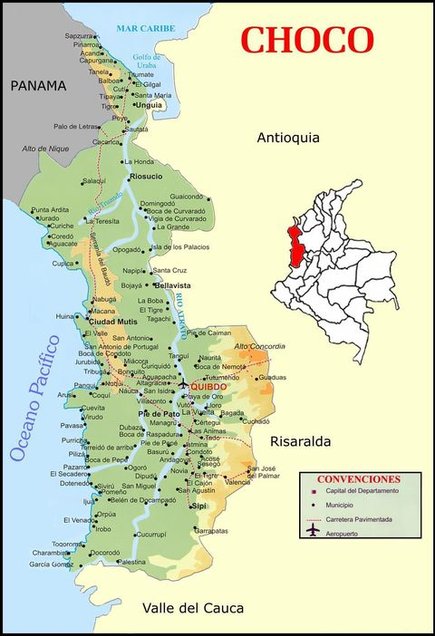 Choco map colombia